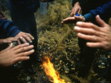 Buy Men Warming their Hands on Expedition at AllPosters.com