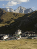 Summer Hiking at Pordoi Pass Italian Dolomites, Italy