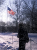 The American Flag Reflects into the Vietnam Memorial, Washington, D.C.