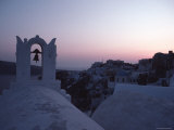 Buy Twilight View of Village Rooftops and Church Bell in Santorini at AllPosters.com