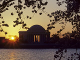 Sun Setting over the Jefferson Memorial, Washington, D.C.