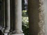 Stone Pillars in an Italian Courtyard, Ravenna, Italy