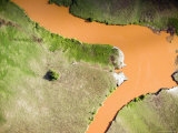 The Red Tana River Makes its Way to the Sea Through the Coast Province, Kenya