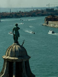 View from Campanile of San Giorgio Atop the Dome of the Church, Venice, Italy