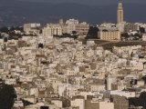 Tangier from la Mosque Moccre Hill with Mohammed V, The Tall Mosque in Place de Kuwait