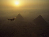Vickers Vimy Aircraft Circles the Pyramids of Giza, Egypt