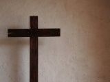 Buy Wood Cross against White Wall, San Cristobal de Las Casas, Mexico at AllPosters.com
