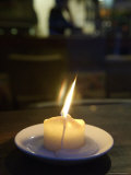 Buy Single Candle Flame, Defocussed Background, Copenhagen, Denmark at AllPosters.com