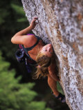 Buy Women Makes a Move on a Rock Climb in Wyoming at AllPosters.com