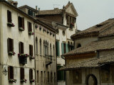 Upper Levels and Rooftops of Buildings in Asolo, Italy