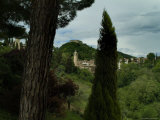The Rocca Perched above the City of Asolo, Italy