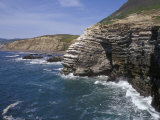 Waves Breaking on the Coastal Bluffs at Point Conception, California