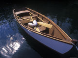 Wooden Boat and Paddles in Halibut Cove, Alaska