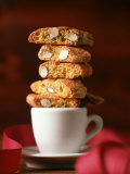 Cantucci Biscuits Piled on a Coffee Cup