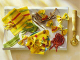Buy Various Colourful Home-Made Noodles with Pastry Wheel at AllPosters.com