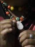 Buy Woman Wearing a Traditional Bead and Jade Necklace and a Ring, Qinghai, China at AllPosters.com