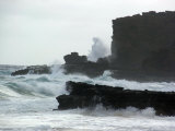Buy Waves Crash Onto Cliff Edges on Oahu Island, Hawaii at AllPosters.com