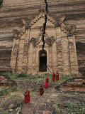 Buy Young Buddhist Monks near a Ruined Temple in Laos at AllPosters.com