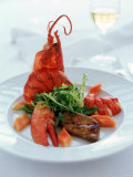 Lobster with Sauteed Goose Liver and Lettuce