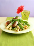 Buy Asparagus with Mangetouts and Pork Fillet Medallions at AllPosters.com