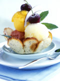 Buy Strawberry, Mango and Lemon Sorbet in a Pastry Shell at AllPosters.com