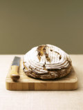 Buy Bauernbrot (German Farm Bread) on Wooden Board with Knife at AllPosters.com