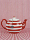 Striped Teapot with Tea Ball