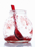 Buy A Jar with Remains of Raspberry Jelly and Spoon at AllPosters.com