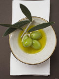 Buy Green Olives on Twig in Bowl of Olive Oil at AllPosters.com