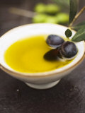 Buy Olive Oil in Small Bowl with Black Olives at AllPosters.com