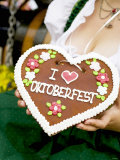 Woman with Lebkuchen Heart (Oktoberfest, Munich)