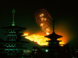 Yamayaki (Fire Festival) and Yakushiji Pagoda