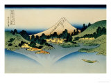 36 Views of Mount Fuji, no. 35: Reflected in Lake Kawaguchi, Seen from the Misaka Pass, Kai Provinc