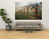 Buy A Horse Watches the Mist Roll in over the Fields at AllPosters.com