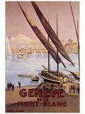 Geneve et le Mont-Blanc