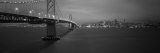 Bay Bridge Lit Up at Night, San Francisco, California, USA