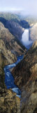Waterfall Falling Into Stream Through a Canyon, Yellowstone National Park, Wyoming, USA