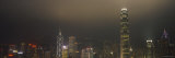 Buildings Lit Up at Night, International Finance Centre, Hong Kong, China