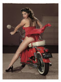 Buy Motorcycle Pin-Up Girl at AllPosters.com