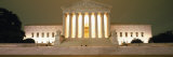 Supreme Court Building Illuminated at Night, Washington DC, USA