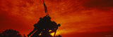 Silhouette of Statues at Iwo Jima Memorial, Arlington National Cemetery, Virginia, USA