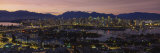 Aerial View of Vancouver Lit Up at Dusk, British Columbia, Canada