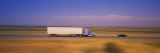 Truck and a Car Moving on a Highway, Highway 5, California, USA