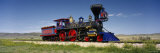 Train Engine on a Railroad Track, Jupiter, Golden Spike National Historic Site, Utah, USA