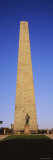 Statue in Front of Bunker Hill Monument, Freedom Trail, Charlestown, Boston, Massachusetts, USA