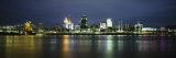 Buildings at the Waterfront Lit Up at Night, Ohio River, Cincinnati, Ohio, USA