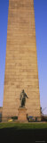Statue in Front of Bunker Hill Monument, Freedom Trail, Charlestown, Boston, Massachusetts, USA