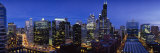 Buy Skyscrapers in Chicago Lit Up at Night, Illinois, USA at AllPosters.com
