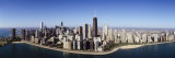Aerial View of Lake Michigan, Lake Shore Drive, Chicago, Illinois, USA
