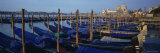 Gondolas Moored at a Harbor, Santa Maria Della Salute, Venice, Italy